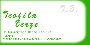 teofila berze business card